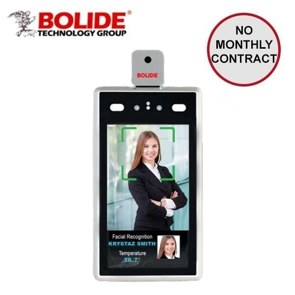 Bolide Face Recognition / Temperature Indicator Access Control Cameras, Automatic No-Contact Temperature Re BOL-BN-2600ACTC